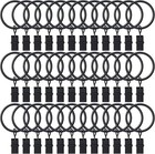 36 Pack Curtain Rings With Clips  Drapery Clips With Rings  Hangers Drapes Rings