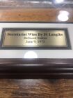 Ron Turcotte Triple Crown Secretariat Signed Photograph With Steiner Coa 16x20