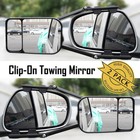 2x Universal Clip On Towing Mirror For Trailer Safe Hauling Extension Adjustable