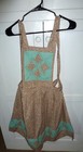 Vintage Handmade Bib Applique Full Apron W pockets Country Chabby Chic