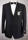 Ike Behar Black Peak Lapel 2-btn Tuxedo Formal Wedding 120 s Wool Suit 42r