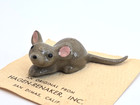 New Hagen Renaker Vintage Figurine Sittting Gray Field House City Mouse