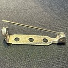 50pcs Silver 1    Or 25mm Pin Backs Brooch Locking Bar Findings 3 Hole   Badge Tag