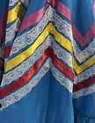 Girls Mexican Folklorico Jalisco Dance Dress Blue Multicolor Ribbon Lace