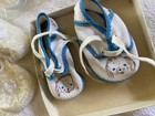 Vintage 1990s Baby Shoes And Bonnet - Girl Girls Hallmark Gertrude s White Lace