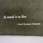 New Viking Cruise Lines Zip Bag Green Felt Wool Hans Christian Anderson Quote