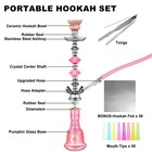 Hookah Set 4 Hose 21   Shisha Hookah Set With Everything - Glass Shisha Vase    