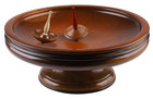 Spinning Tops Table Top Board Game Large Mahogany Bowl W  3 Hand Turned Tops New