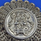 Vintage Gemini Zodiac Pendant Large Filigree Medallion Astrology Charm 3   