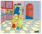 The Simpsons Original Production Used Animation Cel  smp012  Marge Lisa Maggie