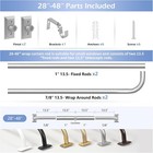 Tangwin Nickel Wrap Around Curtain Rod 28   48    New Open Box