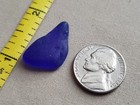 Genuine Beach Sea Glass Surf Tumbled Cobalt Blue Navy Frosted Ocean Medium L04