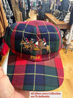 Nwt Polo Ralph Lauren Multicolor Plaid Triple Pony Cotton Baseball Ball Cap Hat