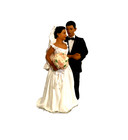 Vintage African American Bride   Groom  Wedding Cake Topper 5  Figurine - New 