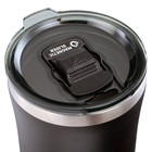 18 Oz Insulated Stainless Steel Tumbler With Cork Bottom  Black
