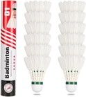 Goose Feather Badminton Shuttlecocks Birdies  12 Pack Hight Speed Training Ba   
