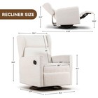 Comhoma Nursery Rocking Chair Teddy Upholstered Swivel Rocker Recliner Manual   