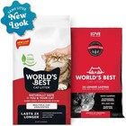 World s Best Cat Litter Multiple Cat Unscented  8-pounds - Natural 8lb  Red 