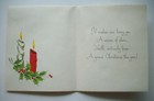 Unused 50 s Trio Of Candles Christmas Vintage Greeting Card  d4 