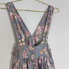 Vintage Floral Overall Jumper Romper Double Button Straps Cotton 90s Large   14