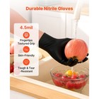 Black Nitrile Disposable Gloves 4 5 Mil Latex   Powder-free 100 Count Size M
