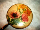 Art Deco Poppies Vanity Set Frameless Tray Jars Mirror Brush 1920s Antique 6 Pc