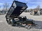 New 2025 6x10 6x 10 Remote Power Up   Down Hydraulic Dump Trailer Hauler
