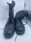 New Vintage 1997 Ro-search Black Leather Military Boots Panama Sole Men   s 12 R