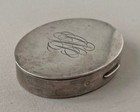 Vintage Majestic Sterling Silver Oval Pill   Trinket Box z414