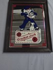 Vtg Cracker Jack Mirror Retro Wood Framed Wall Art 14x11 Glass Carnival Prize