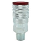 Milton   Colorfit   Couplers  m-style    Red  - 1 4  Npt Male  box Of 10 