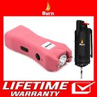 Police Stun Gun Burn Pepper Spray Combo Women Self Defense 618 Pink   Black