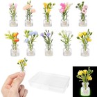 10 Pcs Miniature Dollhouse Plant Flowers  1 12 Tiny Small Glow In The Dark