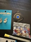Vintage Mixed Sewing Lot Button Needles Singer Mini Cameos Sequins Crafts