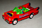 1970 s Batman Red Batmobile Battery Operated Tin Toy-w Org Box-kh Taiwan 10 