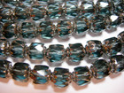 25 Montana Blue And Silver Cathedral Czech Glass 6mm Beads 