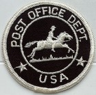 Vintage Usa Post Office Department Postal Mail Service Round Embroidered Patch