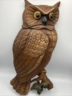 Large Vintage 1970 s Mid Century Modern Plastic Owl Hanging Figure 19 t M Usa