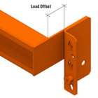 Teardrop Pallet Rack Stop Beam  Back Stop Teardrop Style - 6  H  12 Ft  Long