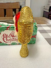 Vintage Old World Christmas  Small Blown Glass Santa Star Tree Topper