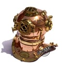 Antique Usa Navy Copper Divers Diving Helmet Sea Solid Brass Desk Vintage D  cor 