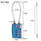 Tsa Approved Luggage Locks  3 Digit Steel Cable Lock   a Wire Rope Comgbinaiton   