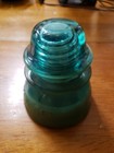 Vintage Antique Hemingray No  42 Aqua Insulator  Ribbed Bottom   14 
