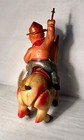 Vintage Occupied Japan Wind Up Celluloid Lasso Cowboy On Horse