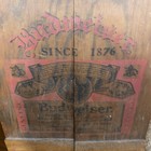 Vintage Budweiser Beer Wooden Shadow Box Crate Cabinet Anheuser Busch  