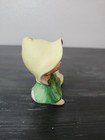 Homco Pixie Elf Fairy Figurine Sitting  5213 Green Yellow Vintage Ceramic Figure