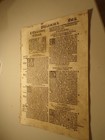 Rare-1540-great Bible Folio Leaf-the Title Page To  the Psalms Of David 