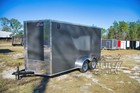 New 2026 7x14 7 X 14 V-nosed Enclosed Cargo  Motorcycle Trailer Ramp