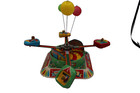 Vintage 1950 s Alps Mechanical Wind Up Tin Litho Merry Go-round Scrambler -works