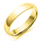 316l Stainless Steel 5mm Gold Plain Wedding Band Ring For Men   Women Size 6-12